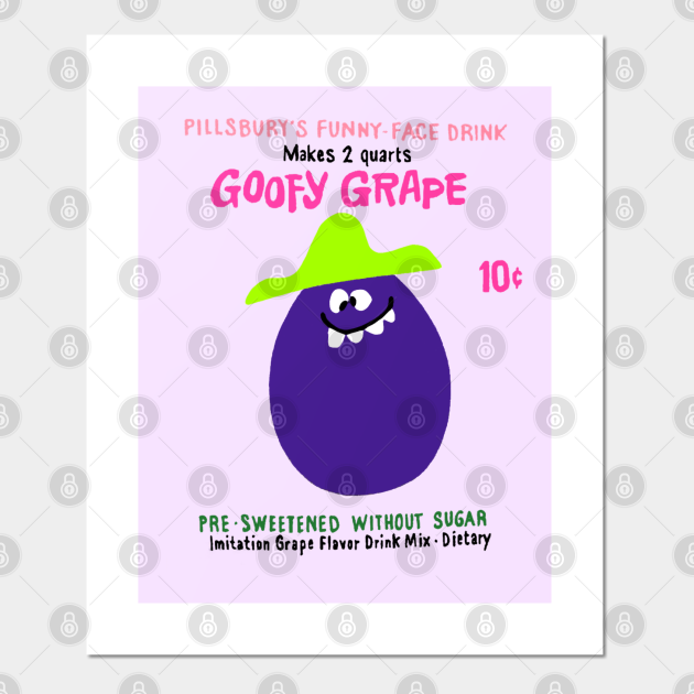 Funny Face Drink Mix "Goofy Grape" Kool Aid Posters and Art Prints